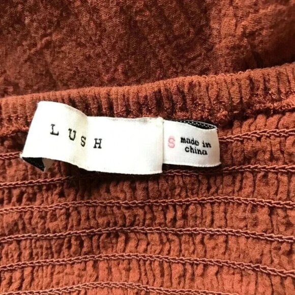 Lush Cut Out Jumpsuit Espresso Brown Boho Size S Small - Picture 7 of 10